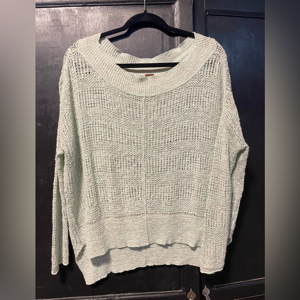 Free People Mint Green and Light Pink Sweater size XS